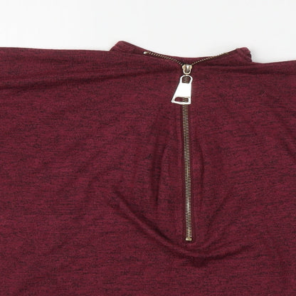 Womens UK Size S New Look Red Basic Blouse