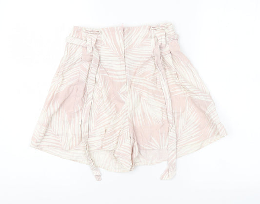 New Look Womens Pink Floral  Cargo Shorts Size 6