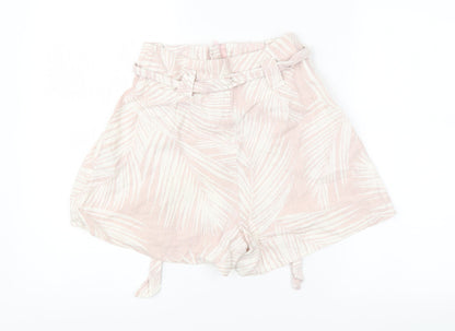 New Look Womens Pink Floral  Cargo Shorts Size 6