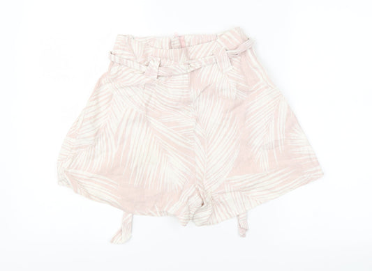 New Look Womens Pink Floral  Cargo Shorts Size 6