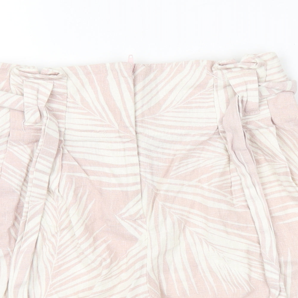New Look Womens Pink Floral  Cargo Shorts Size 6