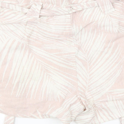 New Look Womens Pink Floral  Cargo Shorts Size 6