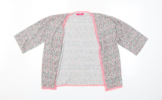 YD Girls Multicoloured Argyle/Diamond  Cardigan Jumper Size 10-11 Years