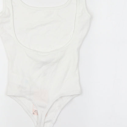 Missguided Womens White   Unitard One-Piece Size 6