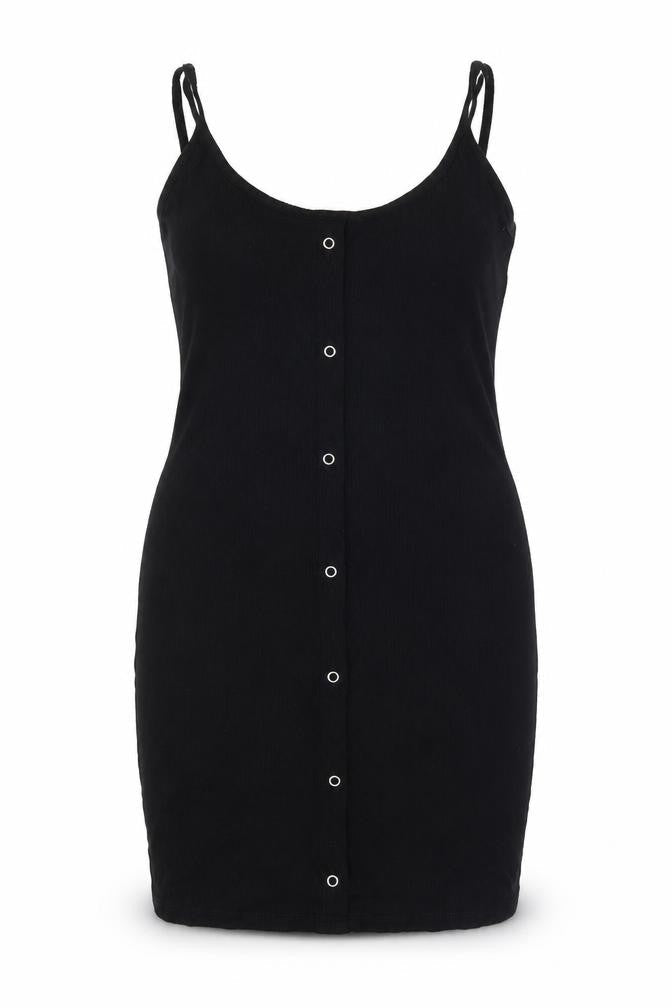 Womens UK Size 8 ASOS Black Basic Button-Up
