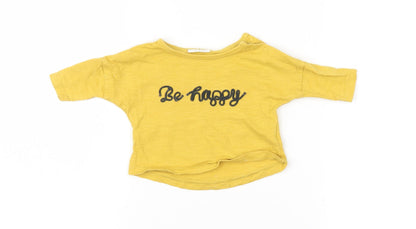 NEXT Baby Yellow   Basic T-Shirt Size 0-3 Months  - Be Happy
