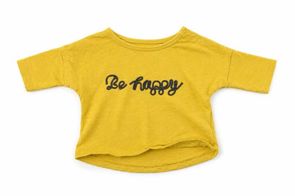 Next Baby Yellow   Basic T-Shirt Size 0-3 Months  - Be Happy