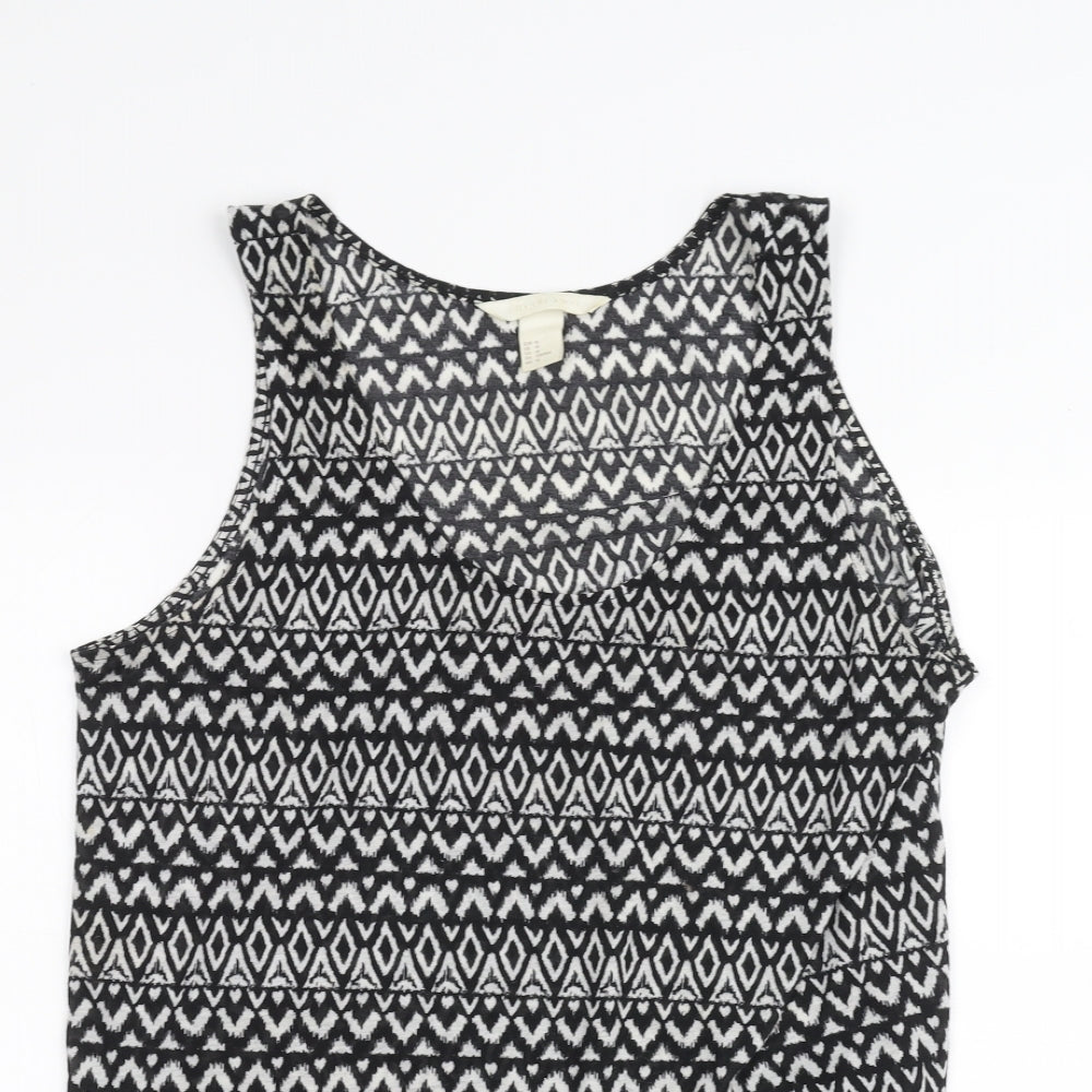 Womens UK Size M H&M Black Basic Tank