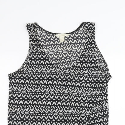 Womens UK Size M H&M Black Basic Tank