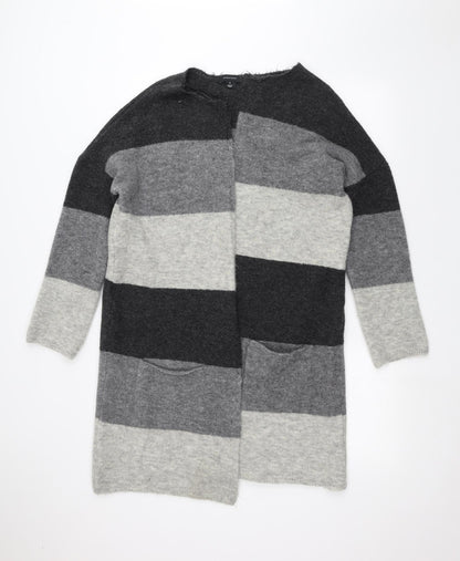 Atmosphere Womens Grey Striped  Jacket Coatigan Size S