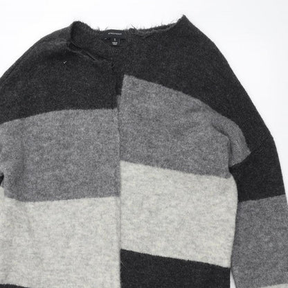 Atmosphere Womens Grey Striped  Jacket Coatigan Size S