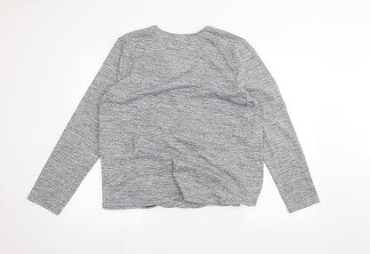 Womens UK Size 12 New Look Grey Basic Blouse