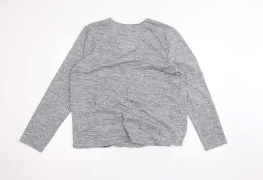 Womens UK Size 12 New Look Grey Basic Blouse