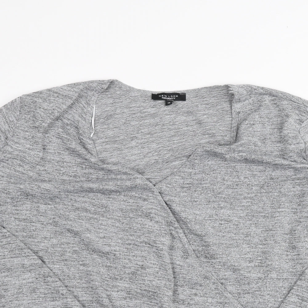 Womens UK Size 12 New Look Grey Basic Blouse