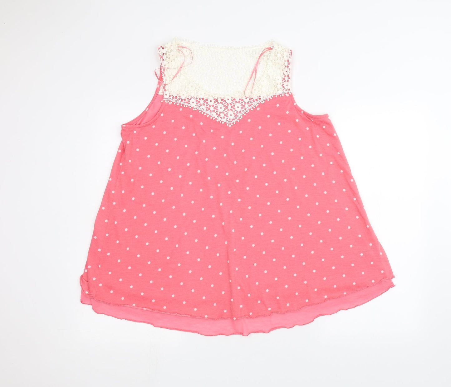George Womens Pink Polka Dot  Basic Blouse Size 14