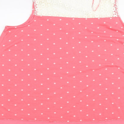 George Womens Pink Polka Dot  Basic Blouse Size 14