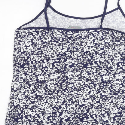 Dorothy Perkins Womens Blue Floral  Basic Blouse Size 12