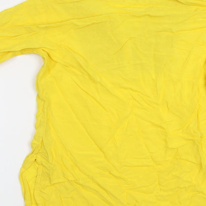Womens UK Size L Preworn Yellow Basic Blouse
