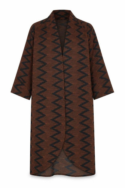 Womens UK Size L Boohoo Brown Overcoat