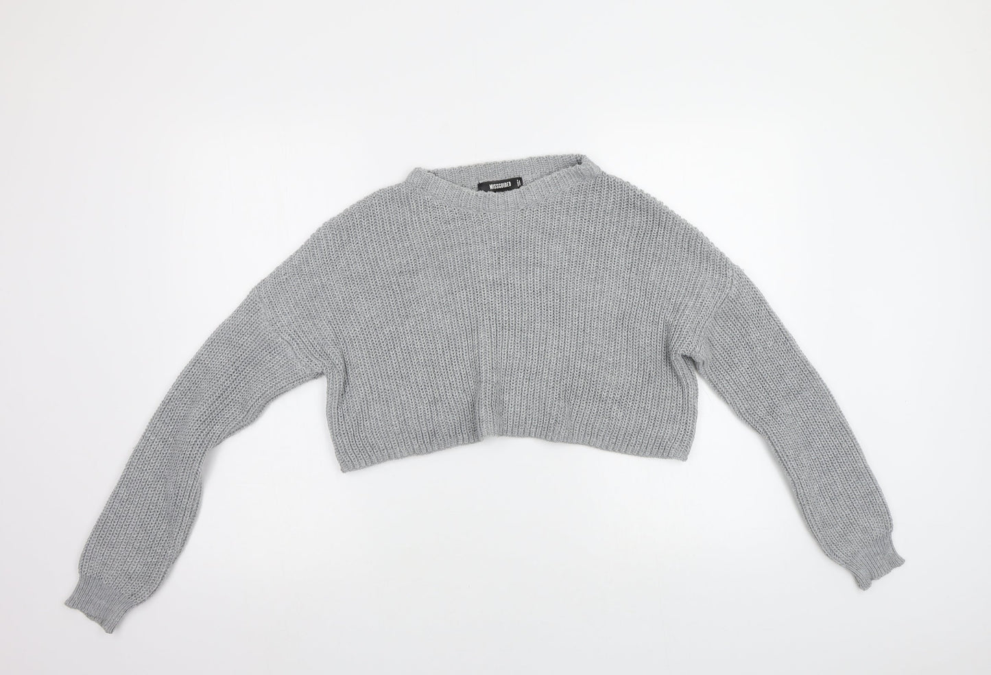 Womens UK Size M Missguided Grey Pullover Jumper