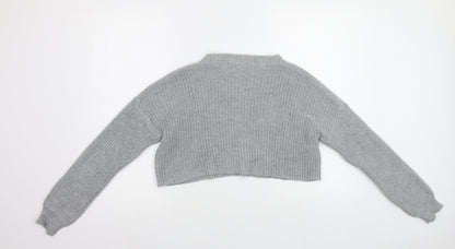Womens UK Size M Missguided Grey Pullover Jumper