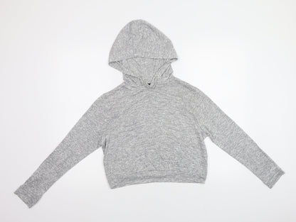 New Look Girls Grey   Pullover Hoodie Size 12 Years
