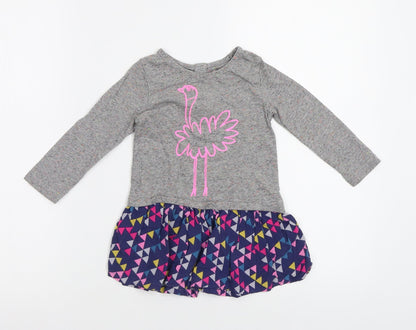 NEXT Baby Grey Geometric  A-Line  Size 12 Months