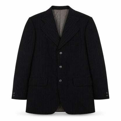 FRAME Mens Black Striped  Jacket Blazer Size 42
