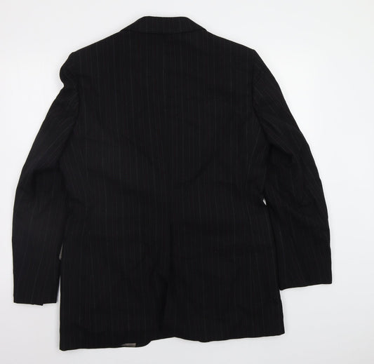 FRAME Mens Black Striped  Jacket Blazer Size 42