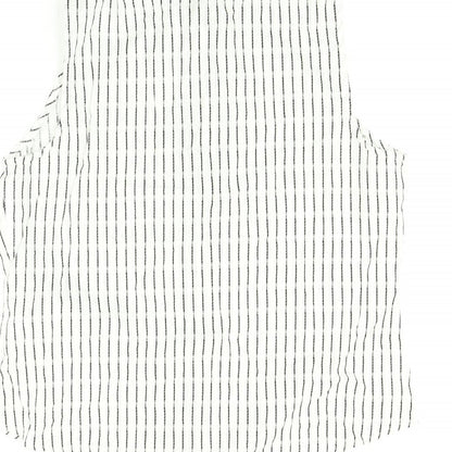 Primark Womens Multicoloured Striped  Basic T-Shirt Size 12  - Tie bottom