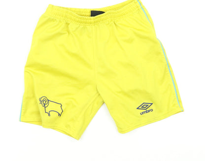 Umbro Boys Yellow   Sweat Shorts Size 9 Years - football shorts