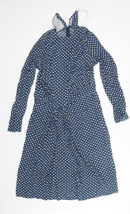 Preworn Womens Blue Floral  A-Line