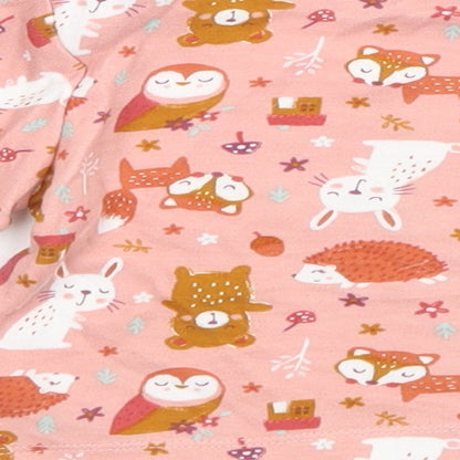 Nutmeg Girls Multicoloured Animal Print  Basic T-Shirt Size 3-6 Months