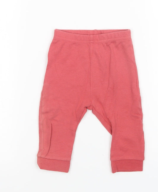 Nutmeg Girls Pink   Sweatpants Trousers Size 3-6 Months
