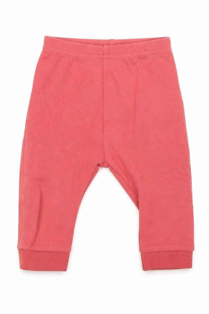 Front view of Nutmeg girls’ pink sweatpants, size 3-6, months