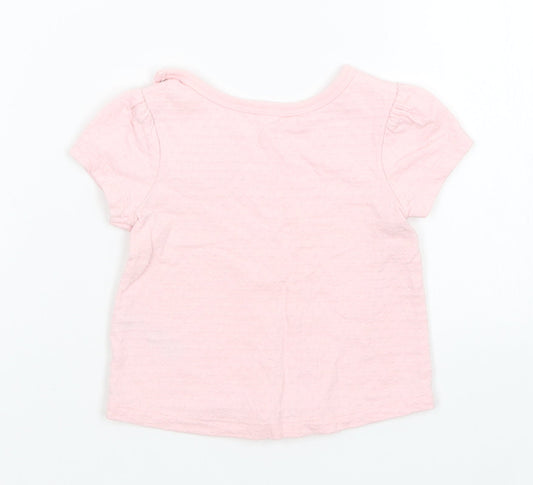 Nutmeg Girls Pink   Basic T-Shirt Size 0-3 Months