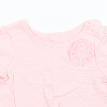 Nutmeg Girls Pink   Basic T-Shirt Size 0-3 Months