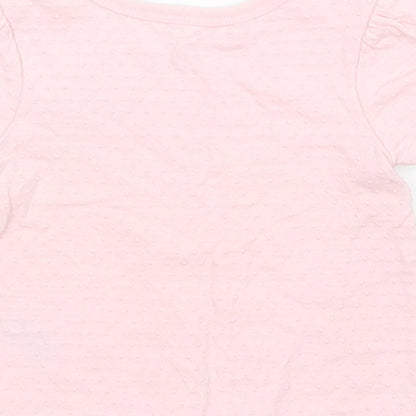 Nutmeg Girls Pink   Basic T-Shirt Size 0-3 Months