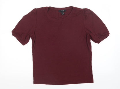Womens UK Size 16 New Look Red Basic T-Shirt
