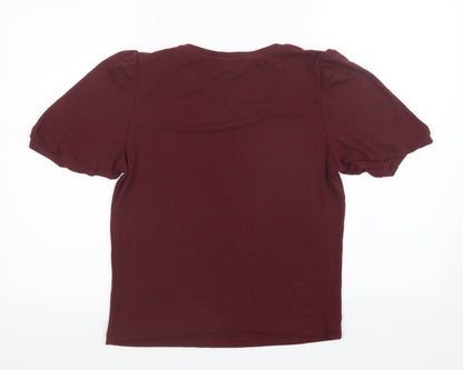 Womens UK Size 16 New Look Red Basic T-Shirt