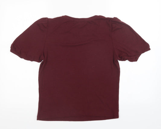 Womens UK Size 16 New Look Red Basic T-Shirt