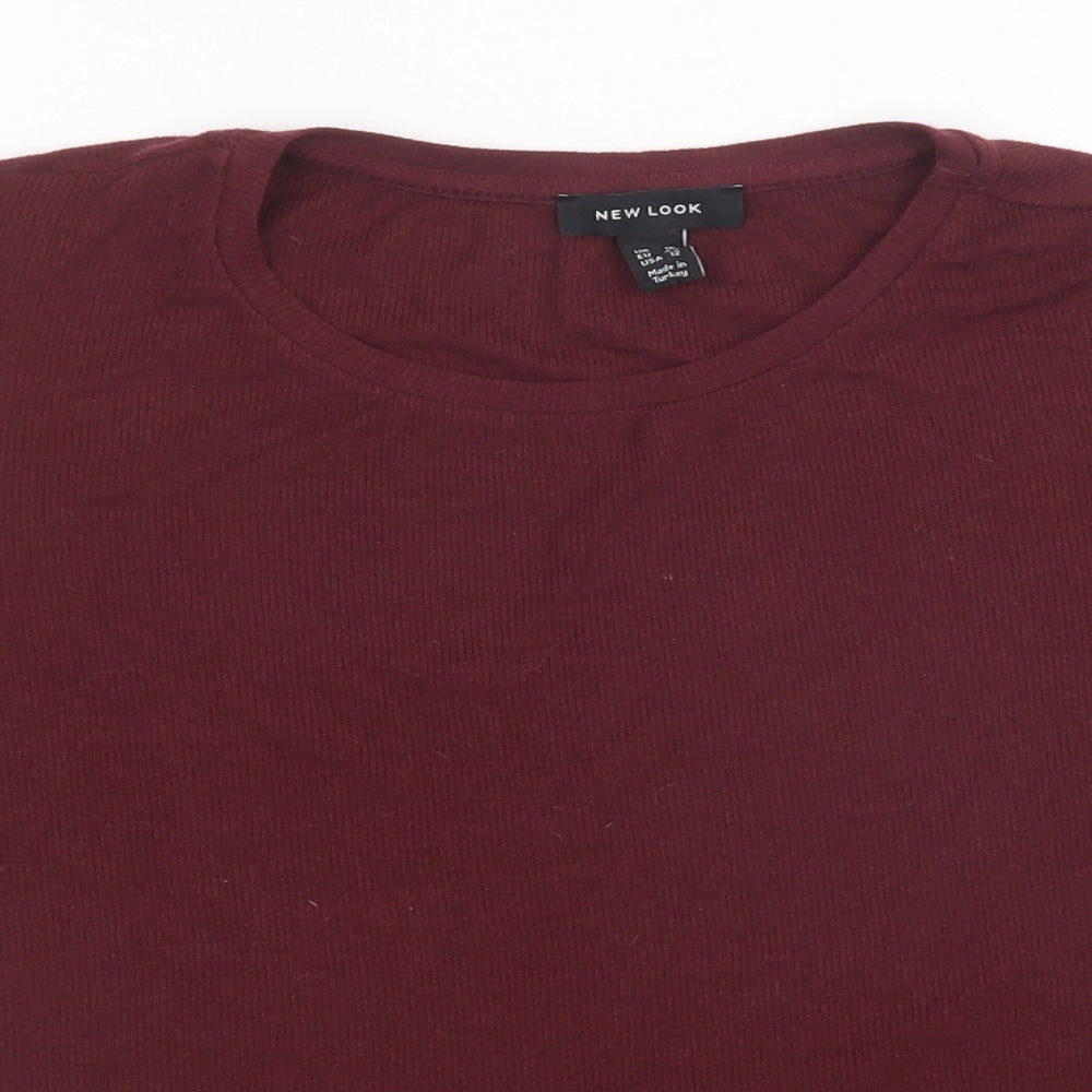 Womens UK Size 16 New Look Red Basic T-Shirt