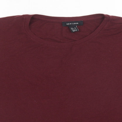 Womens UK Size 16 New Look Red Basic T-Shirt