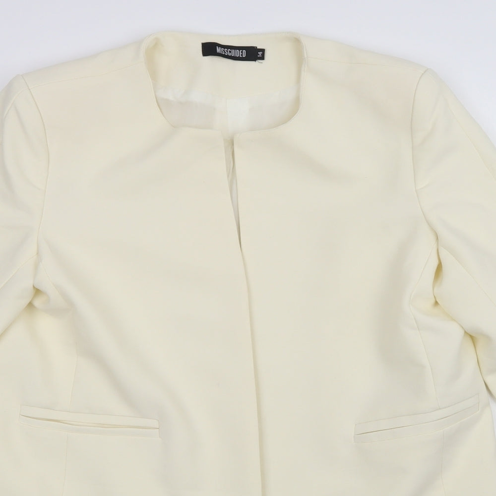 Missguided Womens Beige   Jacket Sport Coat Size 14