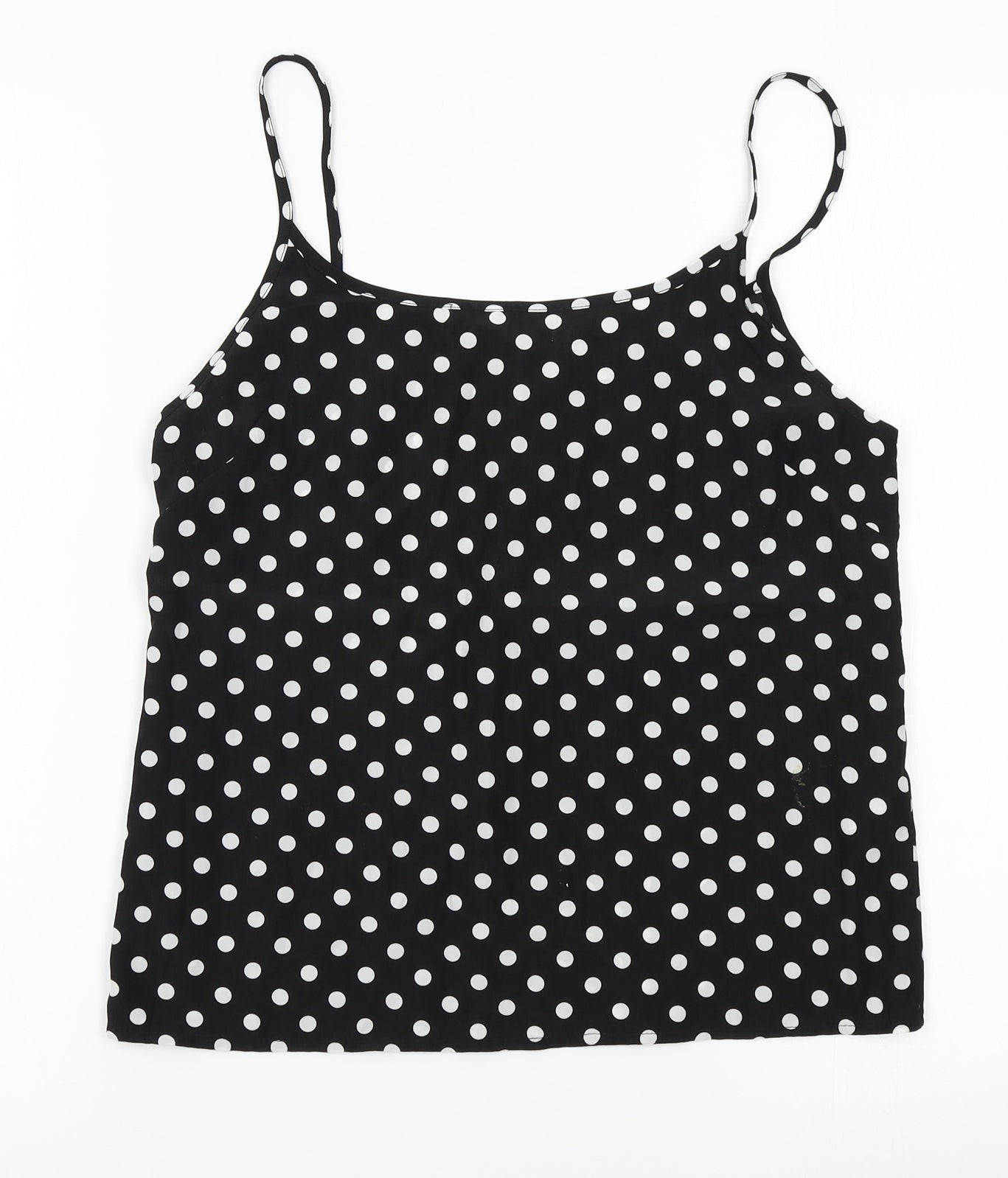 cameo rose Womens Black Polka Dot  Camisole Tank Size 8  - cropped