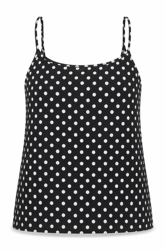 Womens UK Size 8 cameo rose Black Camisole Tank