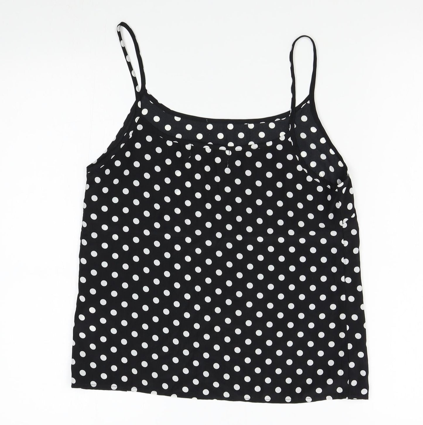 cameo rose Womens Black Polka Dot  Camisole Tank Size 8  - cropped