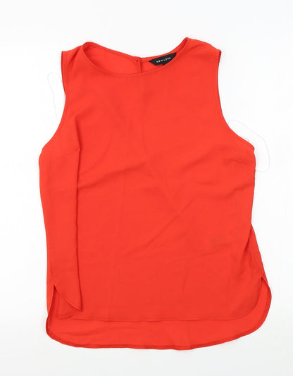Womens UK Size 12 New Look Red Basic Blouse