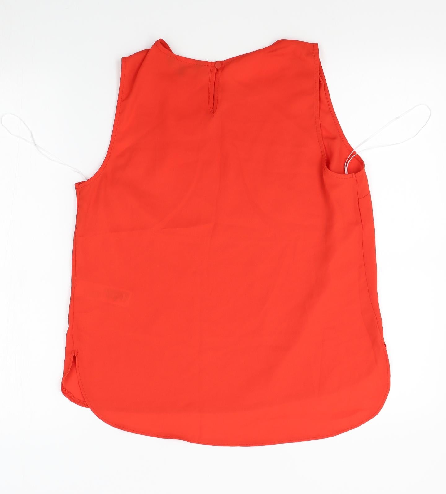 Womens UK Size 12 New Look Red Basic Blouse