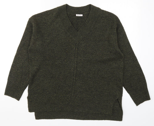 TU Womens Green  Knit Pullover Jumper Size 12
